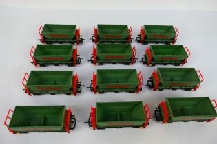 Hornby - 12 x unboxed OO gauge 50T PGA aggregate hopper wagons in Redland livery # R026.