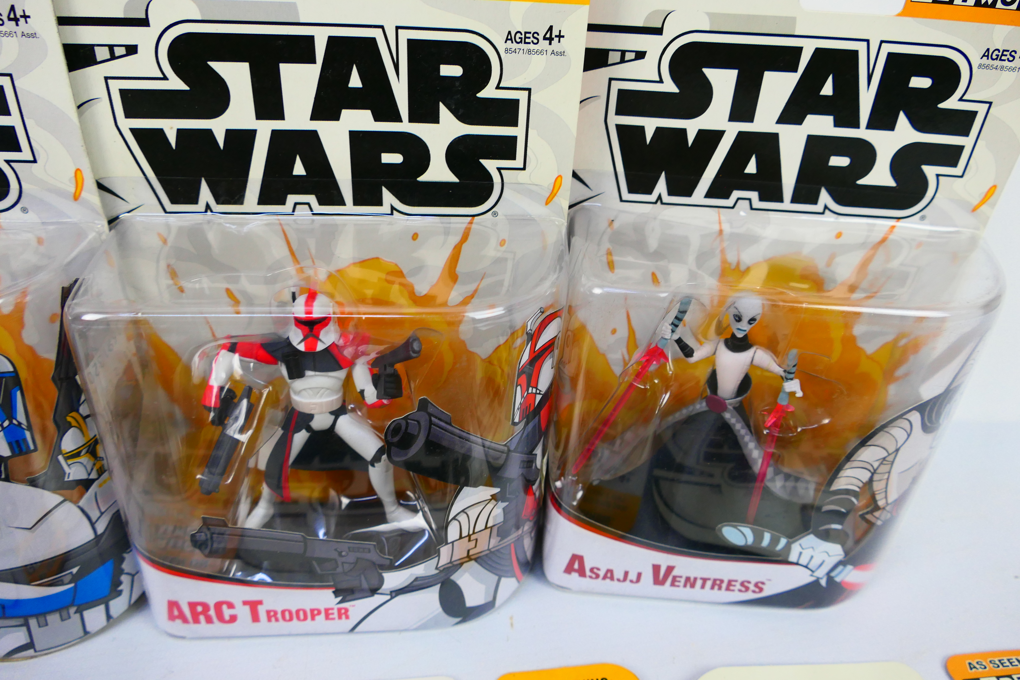 Star Wars - Clone Wars - Cartoon Network. A selection of Ten carded figures appearing Mint on Card. - Image 3 of 5