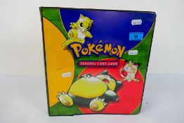 Pokemon - A Pokemon Trading Game Folder containing over 120 Japanese Pokemon Cards and Pokemon