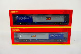 Hornby - 2 x boxed OO gauge Tiphook KFA with 20 ft and 40 ft containers in CCL livery # R6794.