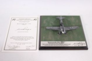 Diverse Images - A boxed limited edition English Pewter 1:48 scale model of Messerschmitt Me 109E-4