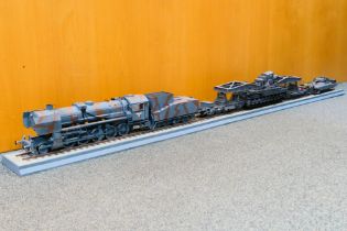 Trumpeter - Miniart - A WWII military railway diorama crafted from Trumpeter 1:35 scale model kits