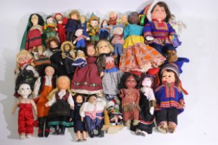 Costume Dolls - A collection of mostly vintage dolls including 2 x Salvation Army dolls,