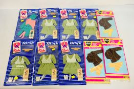 Pedigree - Sindy - Unsold shop stock - 10 x unopened Sindy Boutique outfits which appear Near Mint,