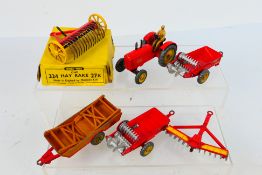 Dinky - A collection of farm models including a Massey Harris tractor # 27a,