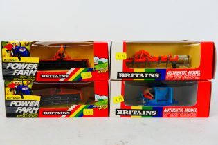 Britains - Unsold shop stock - 4 x boxed 1980s farm items, a Front Mounted Cultivator # 9547,