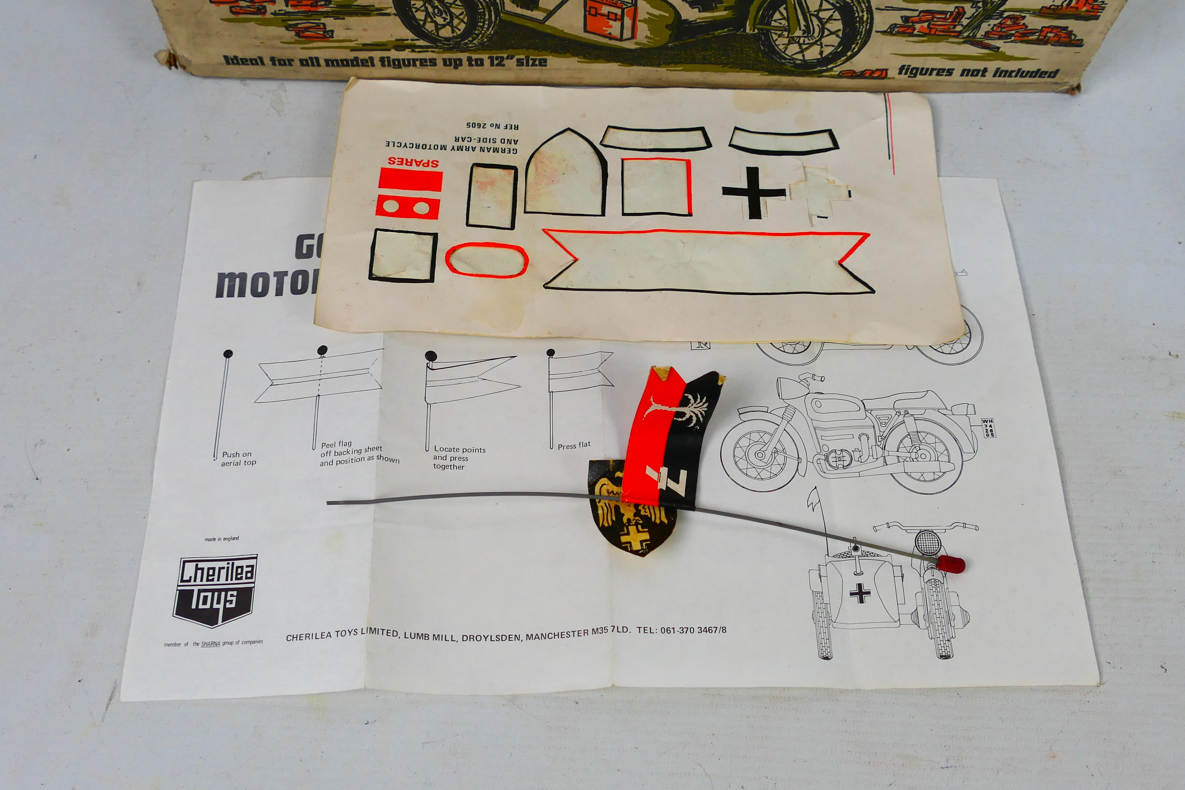 Cherilea Toys - Battle Force. A boxed Cherilea Toys made German Army Motorcycle & Sidecar #2605. - Image 6 of 8