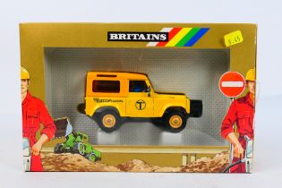 Britains - Unsold shop stock - A 1980s Britains Land Rover in British Telecom livery # 9923.