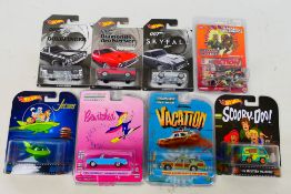 Hot Wheels - 8 x unopened carded Movie related vehicles including The Mystery Machine from Scooby