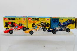 Corgi Toys - Three boxed Corgi Toys racing cars.