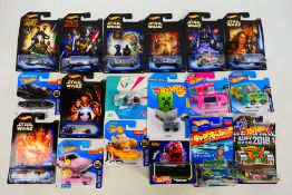 Hot Wheels - A collection of Movie and TV related models including eight Star Wars models,