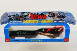 Corgi Toys - A boxed Corgi Toys Gift Set 3 Batmobile and Batboat.