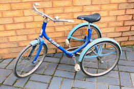Raleigh - A vintage blue Raleigh Lion Tricycle.