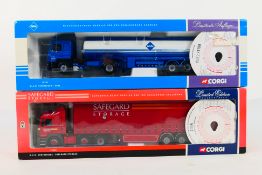 Corgi - 2 limited edition MAN trucks in 1:50 scale,