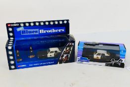 Corgi - Greenlight - 2 x boxed Blues Brothers models in 1:43 scale,