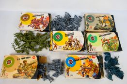 Airfix - Six Type 4 'Target' box sets of Airfix 1:32 scale plastic soldiers.
