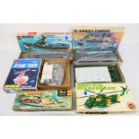 Airfix - Revell - AMT - 5 x boxed model kits including Assault Carrier in 1:720 scale,