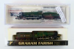 Graham Farish - Ixion - Two boxed N gauge steam locomotives and tenders.