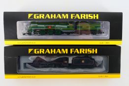 Graham Farish - Two boxed DCC READY N gauge steam locomotives and tenders from Graham Farish