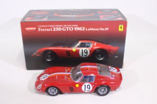 Kyosho - A boxed 1:18 scale Ferrari 250 GTO 1962 Le Mans No.19 car # 08432A.