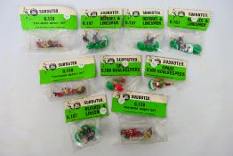 Subbuteo - 9 x unopened vintage bagged sets of figures and accessories including Trainers Bench Set