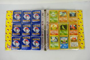 Pokemon TCG - A Pokemon TCG card file containing approximately 300 cards from Base Set, Team Rocket,