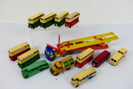 Dinky Toys - An unboxed collection of 13 playworn Dinky Toys, mainly buses.