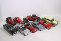 Sun Star - Revell - Bburago - Auto Art - 9 x unboxed cars in 1:18 scale including Mercedes Benz