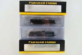 Graham Farish - Two boxed DCC READY N gauge steam locomotives and tenders from Graham Farish
