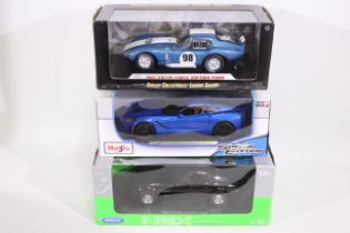 Shelby Collectibles - Maisto - Welly - 3 x boxed cars in 1:18 scale,