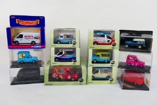 Oxford - Corgi - Altaya - 12 x boxed vehicles including Mercedes Sprinter Mr Whippy Ice Cream van #