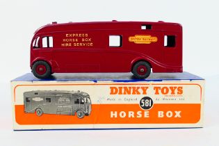 Dinky - A boxed Horse Box in British Rail Express Hire Service livery # 581.