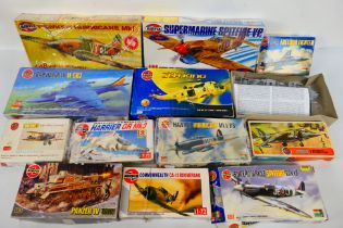 Airfix - 12 x boxed model kits including Westland Sea King in 1:72 scale,
