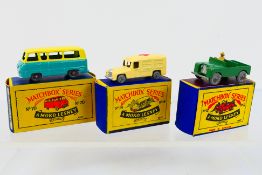 Matchbox - Moko Lesney - 3 x boxed models, Land Rover # 12,