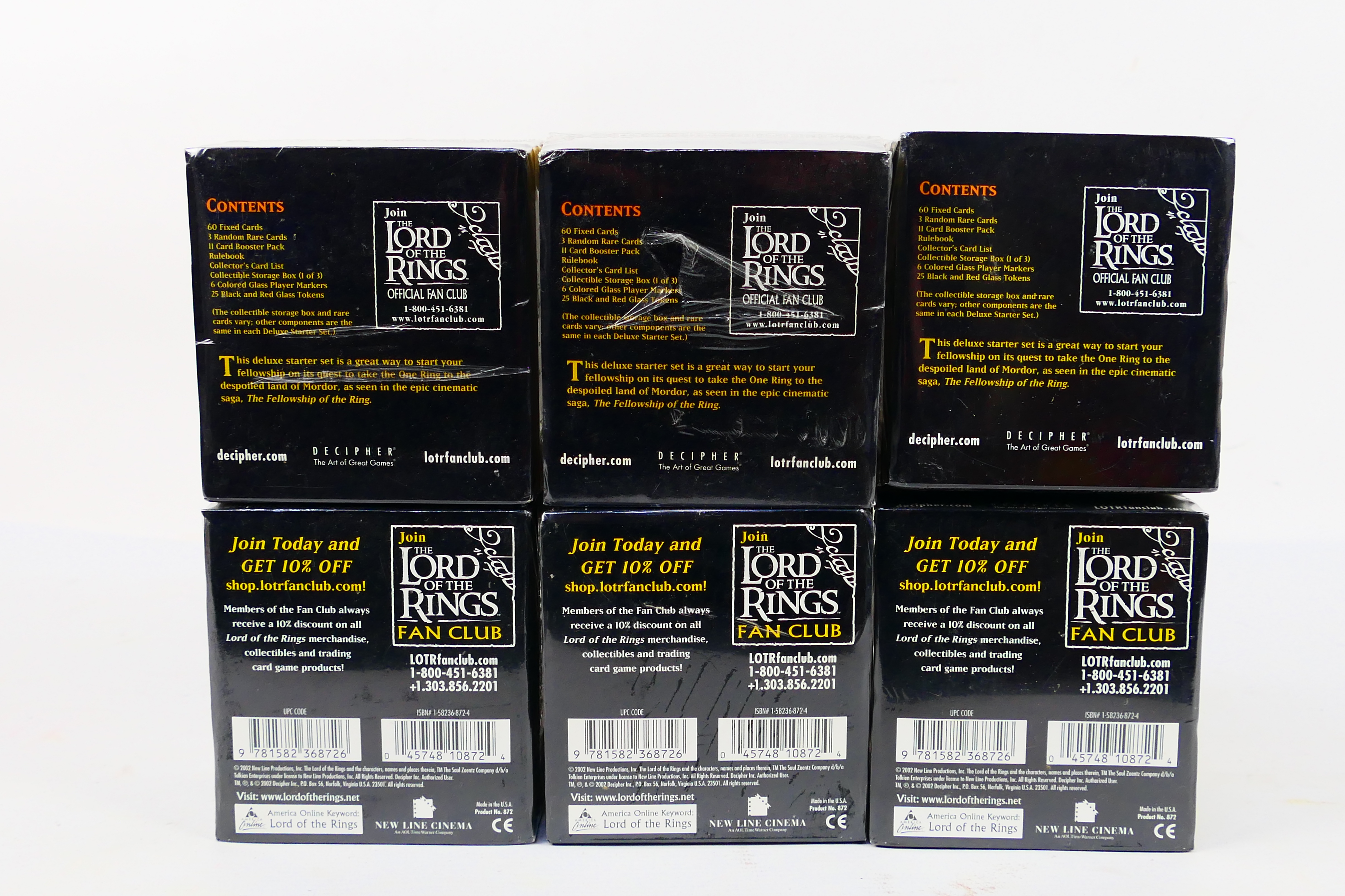 Lord of the Rings - Decipher - New Line Cinema - Six factory sealed Lord of the Rings TCG sets. - Image 3 of 3