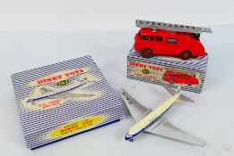 Dinky - 2 x boxed models, a Commer Fire Engine # 955 and a De Havilland Comet Airliner # 702.