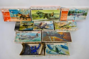 Frog - 9 x boxed model aircraft kits including Dornier 335 in 1:72 scale,