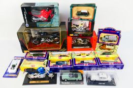 Maisto - New Ray - Lledo - Guiloy - A group of mostly boxed models including BMW R 1100R in 1:10