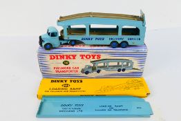 Dinky - A boxed Bedford Pullmore Car Transporter # 582 and a boxed loading ramp # 994.