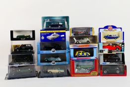 A good mixed lot of 17 off Mint Model motor vehicles, predominantly 1:43 scale to include Corgi,