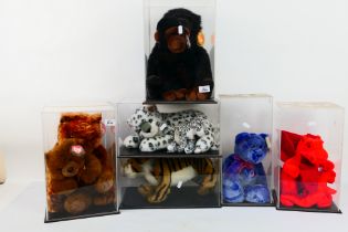 Ty Beanies - Nine Ty Beanies housed within six perspex display case.