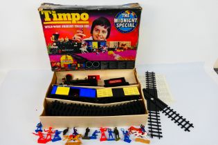 Timpo - Crescent - Lone Star - A boxed battery operated Wild West Freight Train set The Midnight