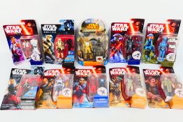 Star Wars - Hasbro - Disney - Ten carded Star Wars action figures from various series.