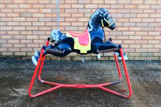 Mobo - A vintage Mobo black spring rocking horse.