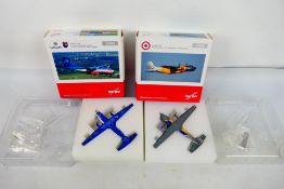 Herpa - Two boxed diecast 1:200 scale Limited Edition Transall C-160 military aircraft models from