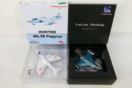 Falcon Models - Arwico models - Two boxed diecast 1:72 scale military aircraft models.