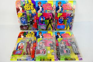 McFarlane Toys - A carded group of six 'Austin Powers' action figures from McFarlane Toys,