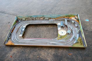 Railway Layout - A large OO gauge railway layout with scenery built on a sturdy wooden frame