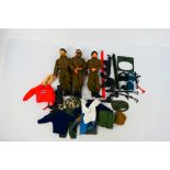 Palitoy - Hasbro - Action Man - 3 x flock hair figures,