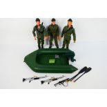 Palitoy - Action Man - Hasbro An unboxed Action Man Assault Craft with 3 x flock hair Commando